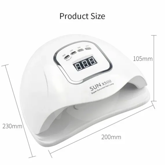 Dimensiuni lampă UV LED unghii SUN X5 MAX