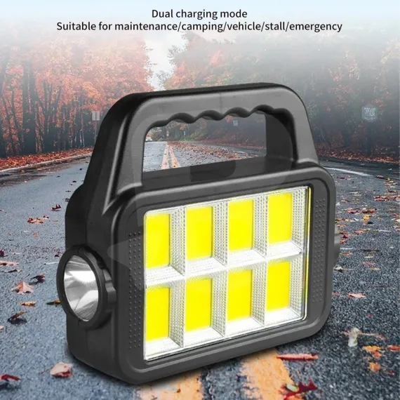 Lanternă LED COB cu iluminare puternică pentru camping și situații de urgență