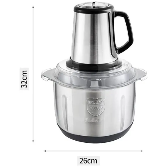 Tocător electric din inox cu motor de 500W și bol mare