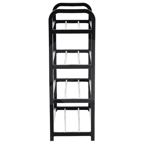 Structură pantofar din metal și plastic cu 4 rafturi