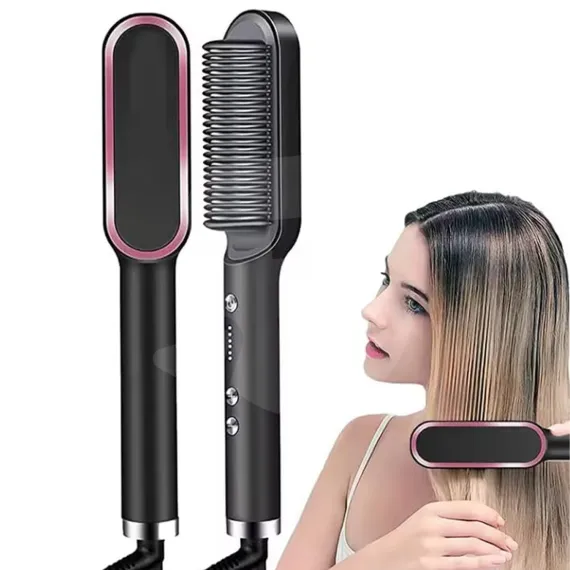 Pieptene ionic cu încălzire rapidă pentru îndreptat părul