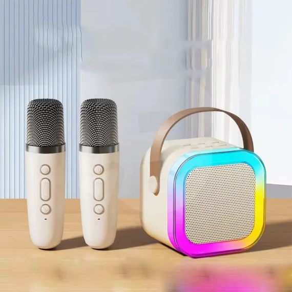 Boxă karaoke K12 cu iluminare RGB multicolor
