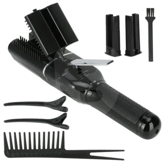 Trimmer pentru vârfuri despicate cu accesorii incluse și lame reglabile