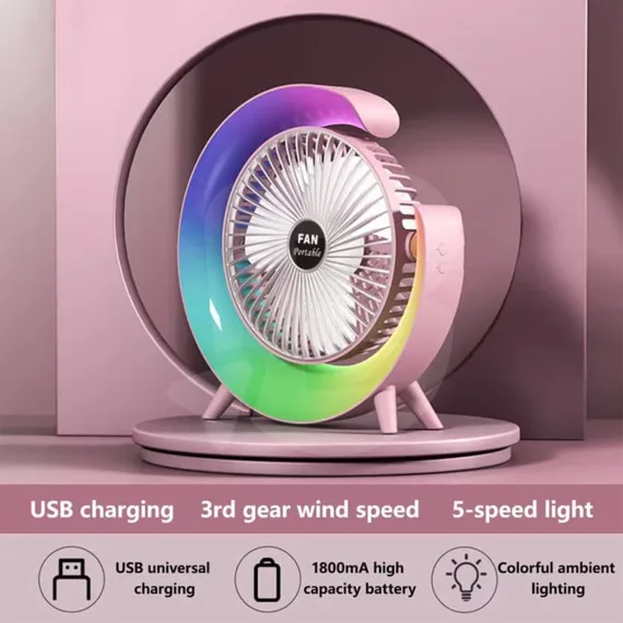 Ventilator compact cu design modern și LED RGB