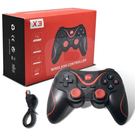 Controler Bluetooth X3 compatibil Android iOS și Windows pentru jocuri mobile și PC