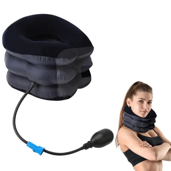 Guler cervical reglabil cu pompă manuală