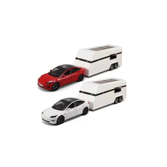 Masini Metalice muzical si lumini Tesla Truck cu Remorca,1:24 6511110052109 CON-254