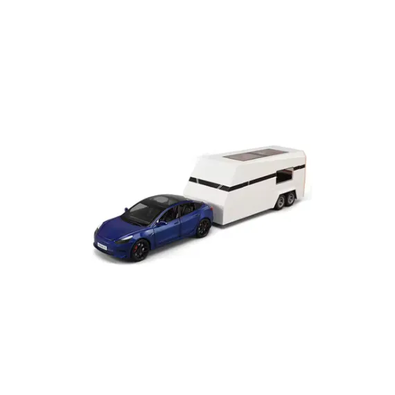 Masini Metalice muzical si lumini Tesla Truck cu Remorca,1:24 6511110052109 CON-254