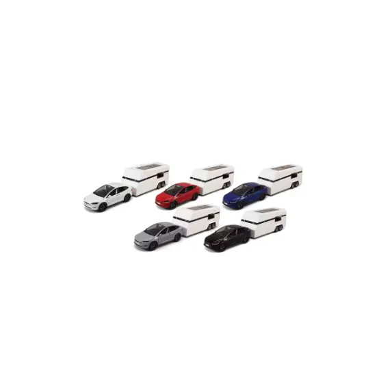 Masini Metalice muzical si lumini Tesla Truck cu Remorca,1:24 6511110052109 CON-254