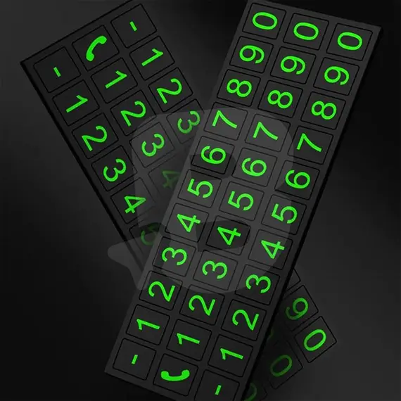 Placă număr telefon parcare auto cu afișaj verde