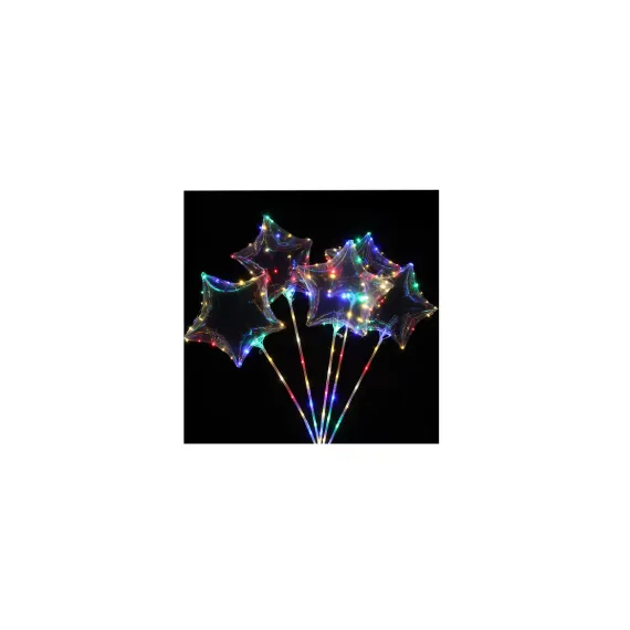 Set 50 Baloane Party LED multicolor, forma Steluta 6511110043183 CON-39