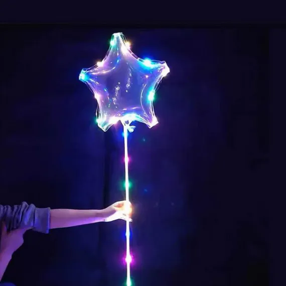 Set 50 Baloane Party LED multicolor, forma Steluta 6511110043183 CON-39