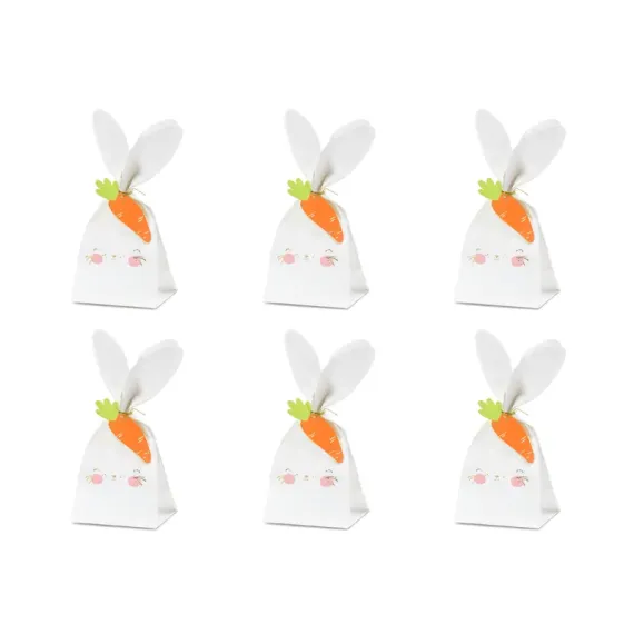 Set 6 saci de treat Iepure,de paste 7,5x9x22,5 cm CON-19