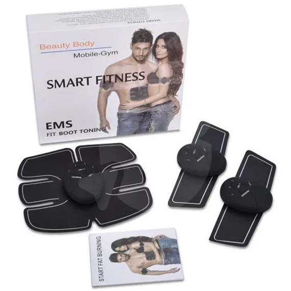 Aparat Smart Fitness EMS pentru tonifiere musculară cu electrostimulare, utilizat pentru abdomen și corp