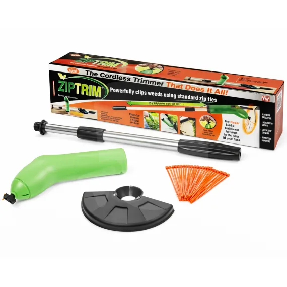 Set complet trimmer ZipTrim fără fir cu ambalaj original și accesorii incluse