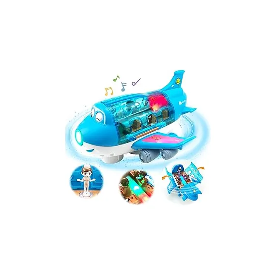 Avion cu Pasageri Lumina si Sunet ,Albastru 6511110044784 CON-318