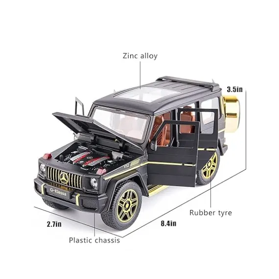 Mașină Metalica G63 1:24 muzicala si lumini 6511110051768 CON-293