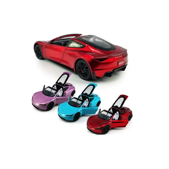 Mașină metalica Roadster la scară 1/24, cu sunet și lumină 6511110051591 CON-279