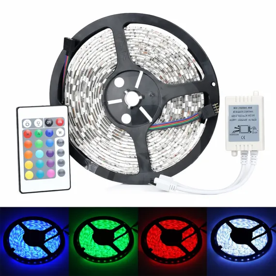 Kit bandă LED RGB 5 metri cu telecomandă