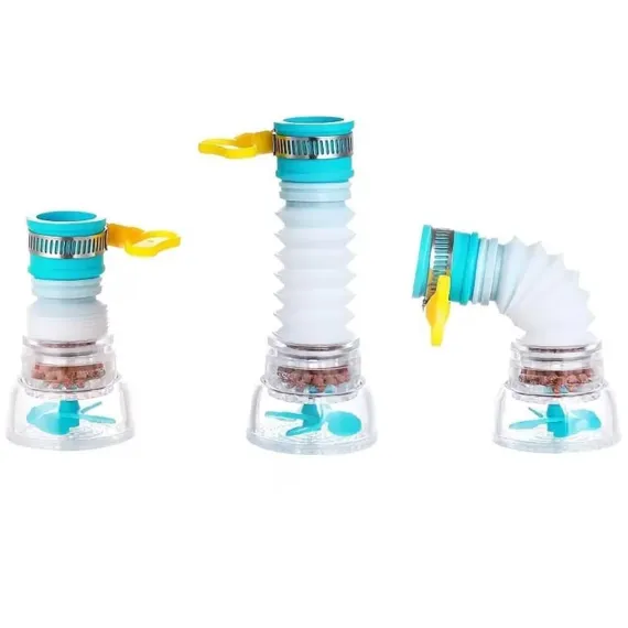 Extensie robinet flexibilă cu filtru – poziție curbată