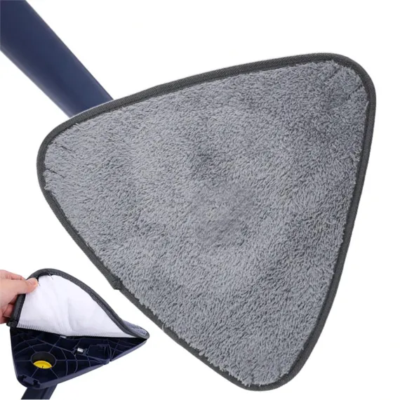 Cap mop triunghiular cu lavetă din microfibră – vedere montare