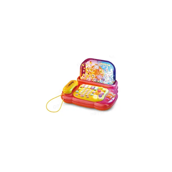 Telefon de jucărie cu funcție de pian, lumini colorate și zăpadă rotativă