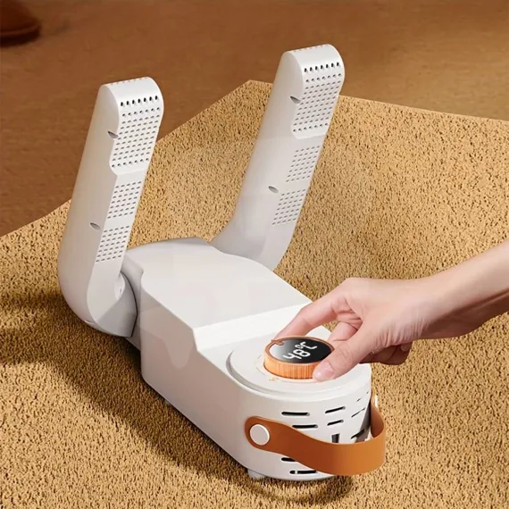 Uscător electric pentru încălțăminte pliabil cu control temperatură și temporizator