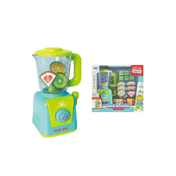 Set de Joacă „Micul Bucătar”, Blender Interactiv cu Sunete și Lumini, Include Fructe și Accesorii de Bucătărie