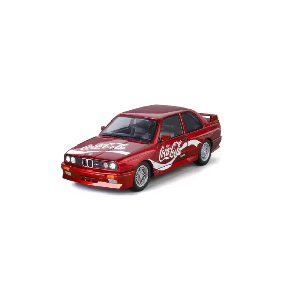 Mașină metalică BMW M3 Coca-Cola scara 1:24 cu suspensii și detalii realiste