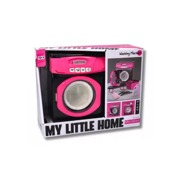 Set mașină de spălat de jucărie roz My Little Home cu accesorii