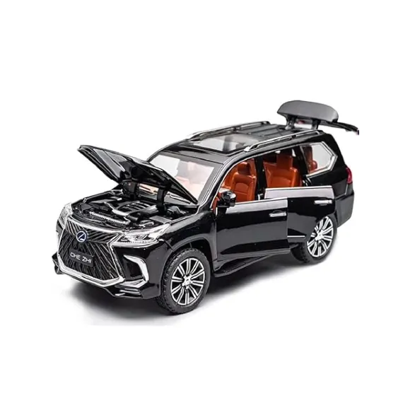 Mașină metalică Lexus LX570 SUV cu uși și capotă deschise
