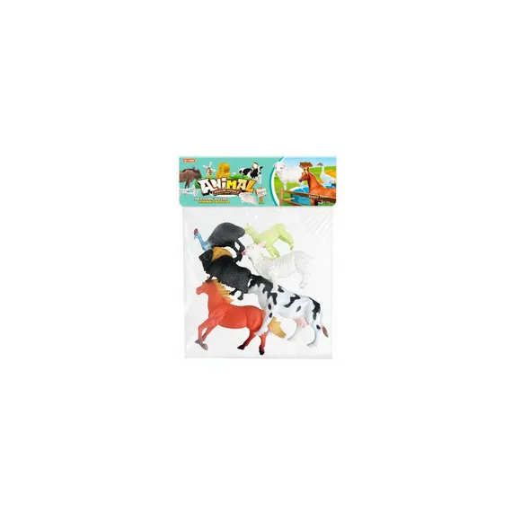 Set 6 Figurine Animale Domestice, Mix Modele Realiste (Vacă, Cal, Porc, Oaie, Capră, Câine), Material Durabil, 10-15 cm