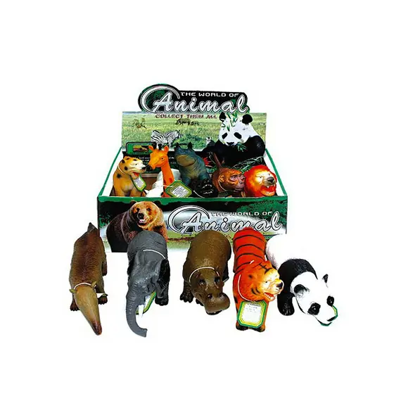 Set 12 figurine animale sălbatice realiste în cutie display