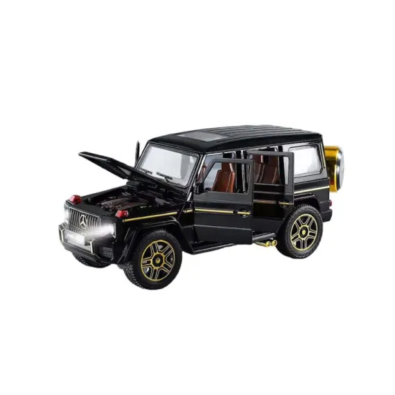 Mașină metalică G63 cu lumini aprinse