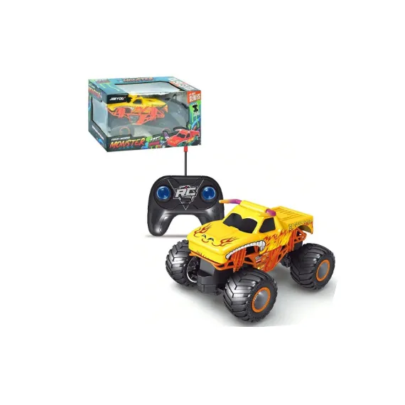 Masină Monster Truck OFF ROAD cu Telecomandă, Scara 1:16, Suspensii Individuale, Acumulator și Încărcare USB