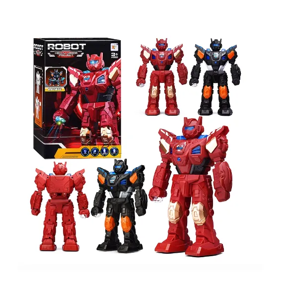Robot interactiv "Space Warrior" cu lumini LED, sunete realiste de lupta si functii de mers