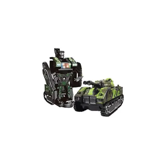 Tank Warrior cu Transformare Automată, Lumini, Muzică și Funcție Bump & Go