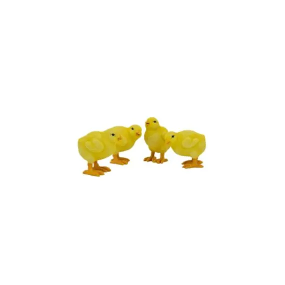 Set 4 Puișori de Jucărie, Textură Moale și Pufosă, Figurine Decorative pentru Paște sau Joacă, Dimensiune 5 cm / bucată