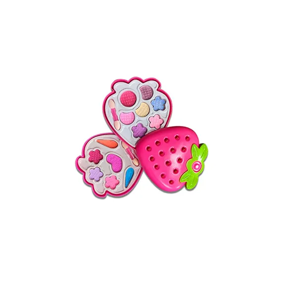 Set de Machiaj pentru Copii în Formă de Căpșună, 2 Etaje cu Accesorii, Formule Lavabile și Sigure, Princess Collection