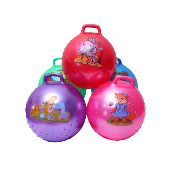Minge pentru Sărit (Hopper Ball) cu Mâner Ergonomic, Diametru 45 - 55 cm, Diverse Culori și Imprimeuri