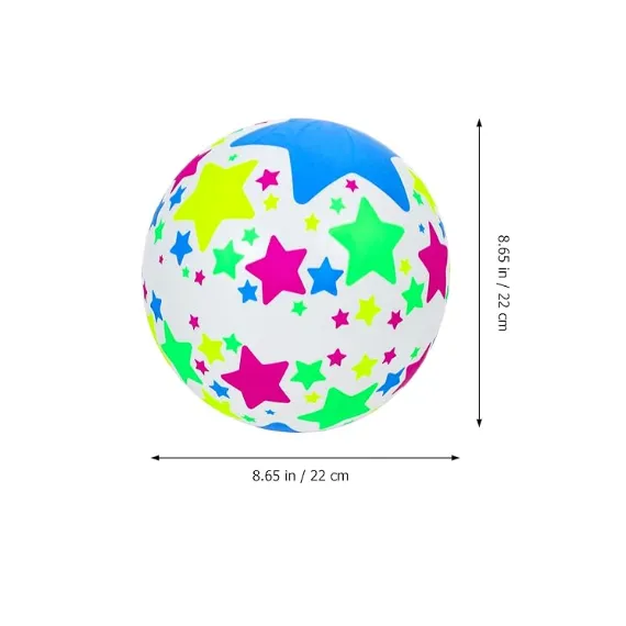 Minge colorată din plastic cu stele pentru copii 22 cm