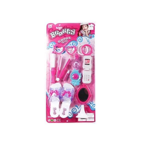 Set Accesorii Beauty „Princess Spa”, Include Papuci Albi de Casă, Tiara, Oglindă și Bijuterii, Design Elegant, Mărime Universală Copii