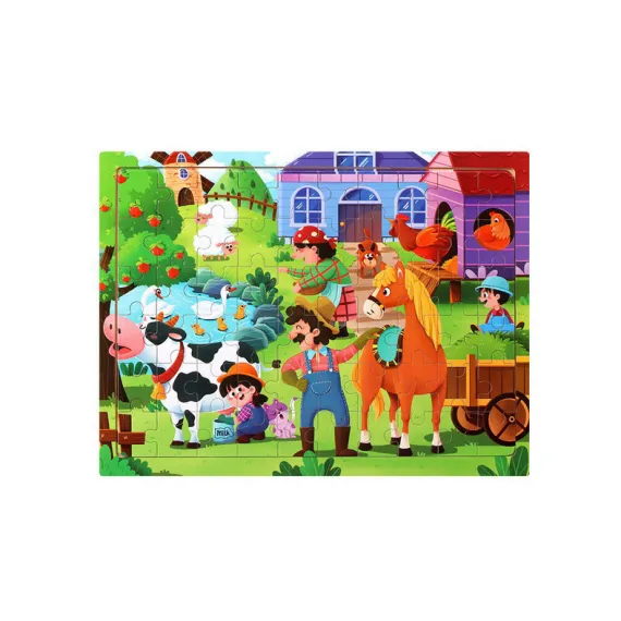 Set Puzzle Educațional pentru Copii, Diverse Tematici (Cifre, Alfabet, Animale), Material Rezistent, Culori Vibrante