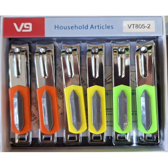 Set 12 Unghiere Mari "V9", Calitate Premium, Design Neon Vibrant, Display Box