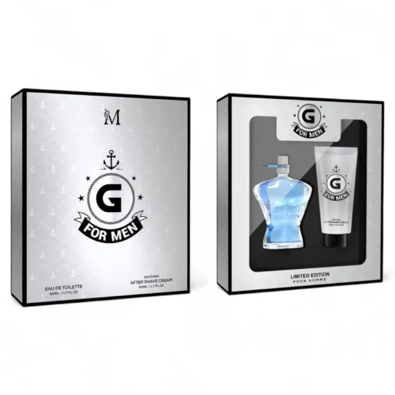 Casetă Cadou Bărbați G FOR MEN (Parfum 50 ml + Gel de Duș 50 ml)