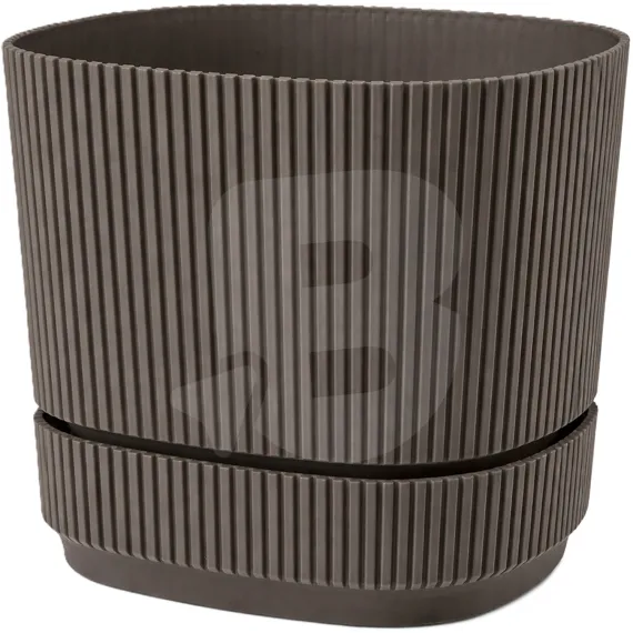 Ghiveci din Plastic pentru Flori FLORA, Capacitate 0,6 L, Formă Pătrată