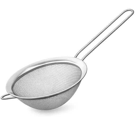 Strecurătoare Fină din Inox pentru Bucătărie, Diametru 7 cm, Mâner Ergonomic, Bax 50 Bucăți