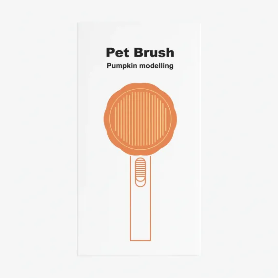 Pet Brush Pumpkin Model – Perie pentru Animale cu Auto-Curățare, Universală pentru Câini și Pisici