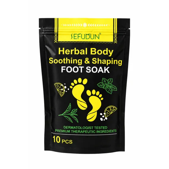 Săruri Baie Picioare SEFUDUN Herbal Foot Soak, Model Detox & Relaxare, Set 10 Plicuri, Îngrijire Picioare