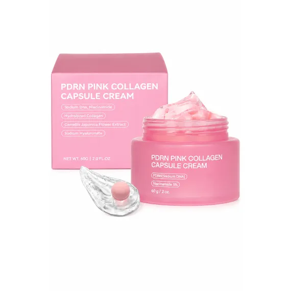 Cremă Facială PDRN Pink Collagen Capsule Cream, Model Anti-Age cu Niacinamide, 50 ml, Hidratare Intensă & Regenerare